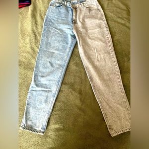 Color block, mom jeans